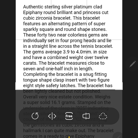 Tennis Bracelet 925 silver, platinum clad, Epiphany round brilliant, princess - Picture 7 of 9